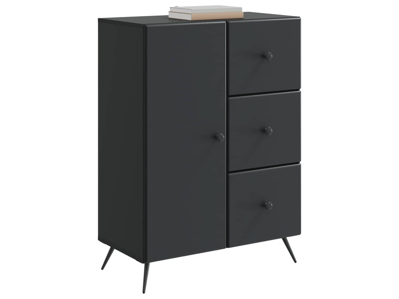  Buffet - bahut - meuble de rangement noir 66 x 34,5 x 90 cm bois d'ingénierie  - Conforama C