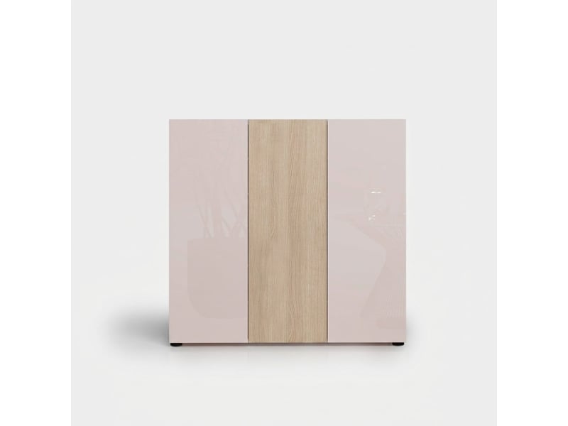  Meuble à chaussures gain de place 3 portes avec étagères lady - beige  - Conforama D