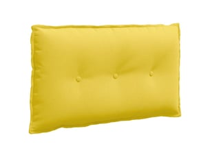 Coussin de dos, coussin de dossier jaune clair 80 x 19 x 50 cm tissu cf54791