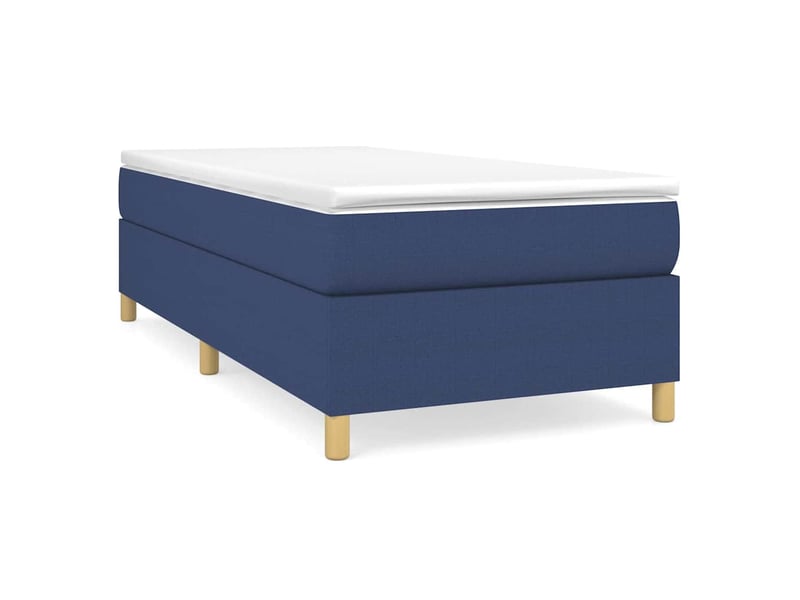  Lit simple- lit adulte -  cadre de lit à lattes bleu 80x200 cm tissu  - Conforama A