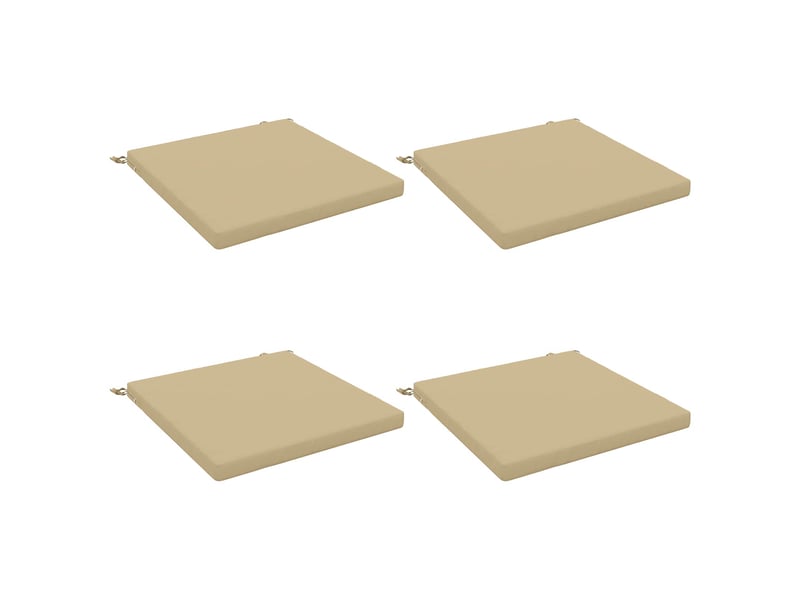  Lot de 4 coussins de siège, coussins d'assise soest 100 % polyester beige cf60299  - Conforama A