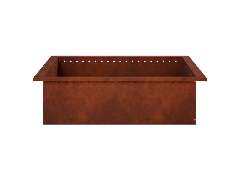  Anneau de foyer extérieur, anneau de braséro rouillé 80x80x25 cm acier patiné shl87041  - Conforama E