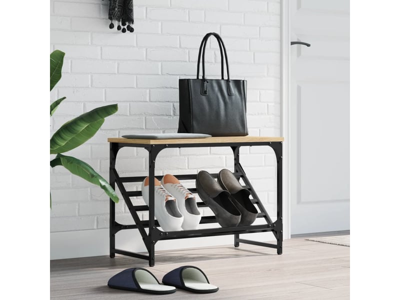  Meuble à chaussures, étagère à chaussures chêne sonoma 60x30x45 cm bois d'ingénierie  - Conforama B