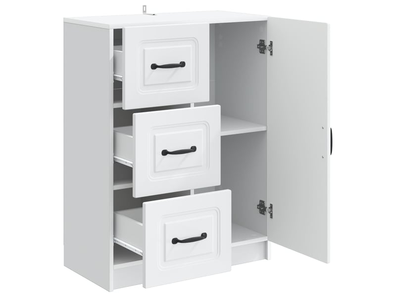 Buffet - bahut - meuble de rangement blanc 66 x 34,5 x 87 cm bois d'ingénierie - Conforama E