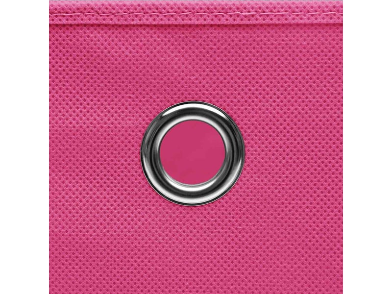  Boîtes de rangement avec couvercles 4 pcs 28x28x28 cm rose  - Conforama E