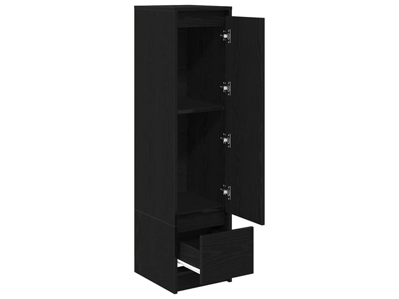  Buffet haut - bahut - meuble de rangement chêne noir 29,5x34x119,5 cm bois d'ingénierie  - Conforama E