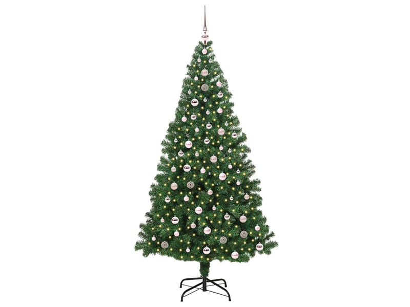  Sapin de noël - arbre de noël artificiel vert 240 cm pvc, acier et plastique  - Conforama C