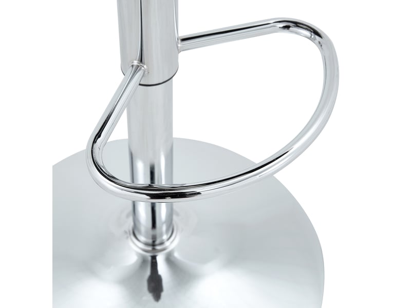  Tabourets de bar 49,7x45x110 cm lot de 2, réglables en hauteur, pivotants 360°, chaise de bar, polyuréthane (pu), blanc  - Conforama E