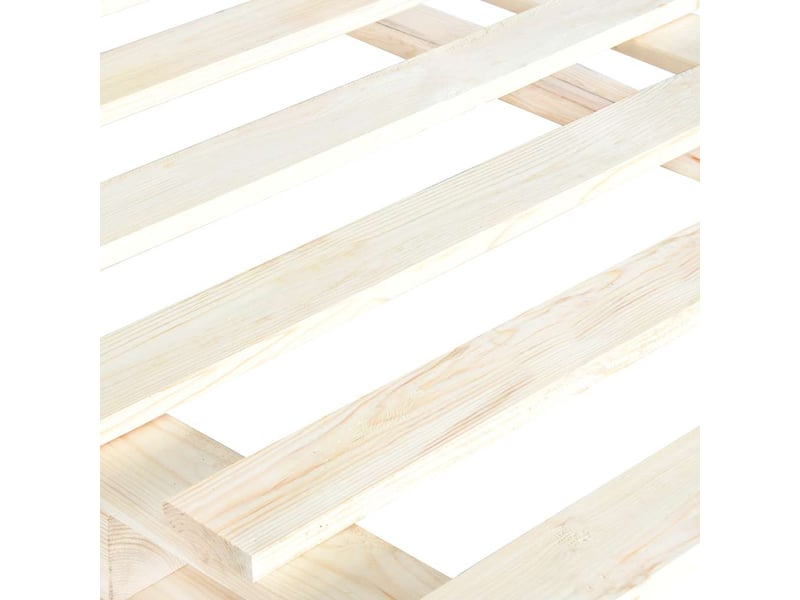  Lit double- lit adulte -  cadre de lit de palette sans matelas bois pin massif 120x200 cm  - Conforama D