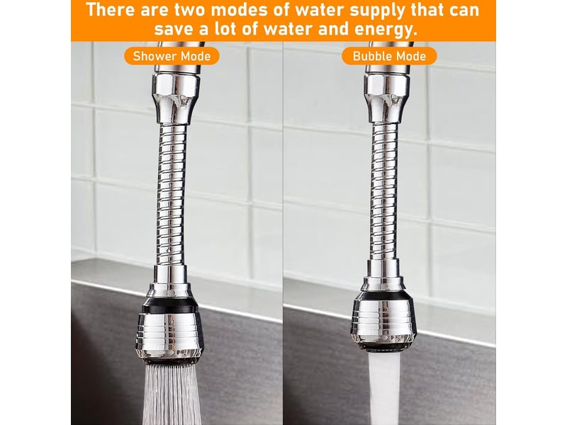  Extension pivotante buse flexible modes réglables, tuyau aérateur pour évier cuisine  - Conforama D