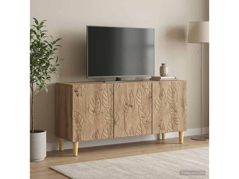  Meuble tv - banc tv - meuble de rangement 99 x 34,5 x 50 cm chêne artisanal bois d'ingénierie  - Conforama B