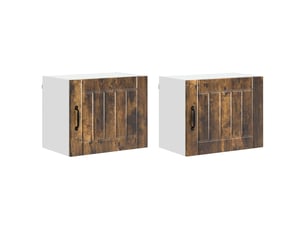 Meuble mural de cuisine | armoire de cuisine 2 pcs chêne fumé bois d'ingénierie shl2297