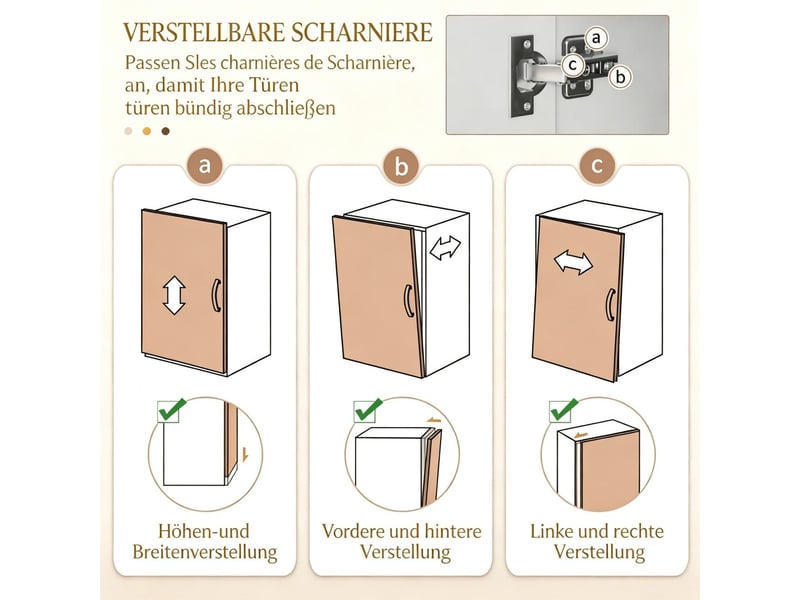  Meuble de rangement spacieux à rangements variés meuble haut sur pied tiroir intégré conception pratique  - Conforama E