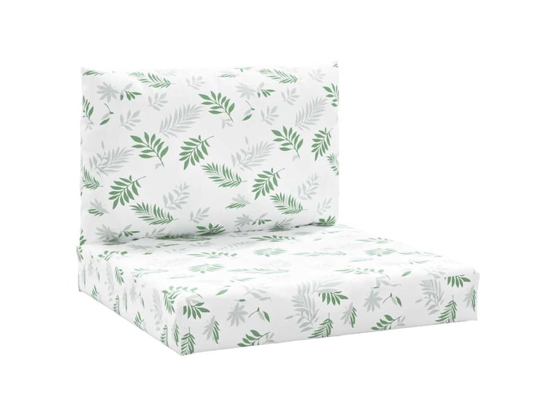  Lot de 2 coussins de palette, coussins de canapé motif de feuilles tissu oxford cf59570  - Conforama A