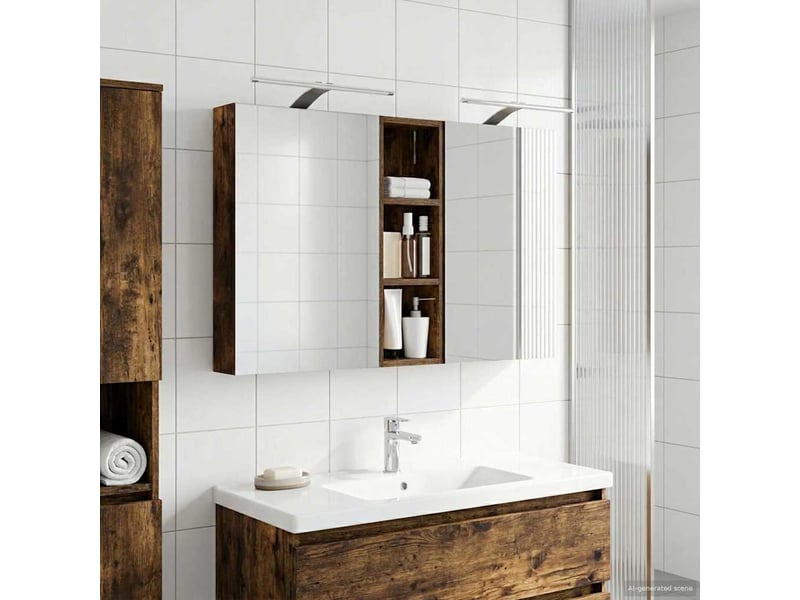 Ensemble de meubles de salle de bain 3 pcs 100x10.5x60.5 cm shl5479 - Conforama D