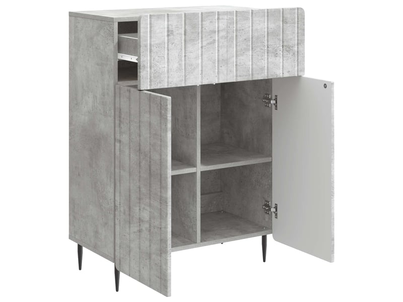  Buffet - bahut - meuble de rangement gris béton 66 x 34,5 x 92 cm bois d'ingénierie  - Conforama E