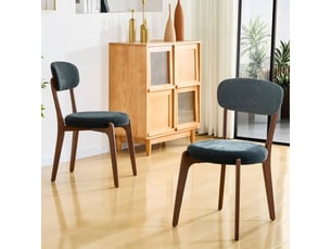 Chaise de cuisine 2 pièces style moderne revêtement en lin assise confortable coussin d’assise inspiration médiévale