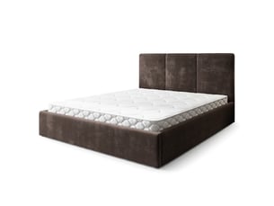 Lit coffre 180x200 cm <strong>MASSENO</strong>  <strong></strong> coloris marron