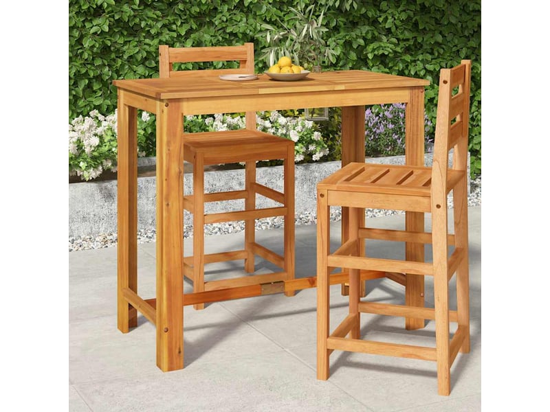  Table basse | table de bar jardin 120x60x105 cm bois d'acacia solide  - Conforama B