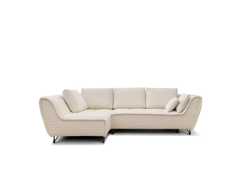  Canapé taormina - velours côt. Beige - angle g - convert. - 4 pl 3CA59.AM.4AC.G.02 - Conforama A