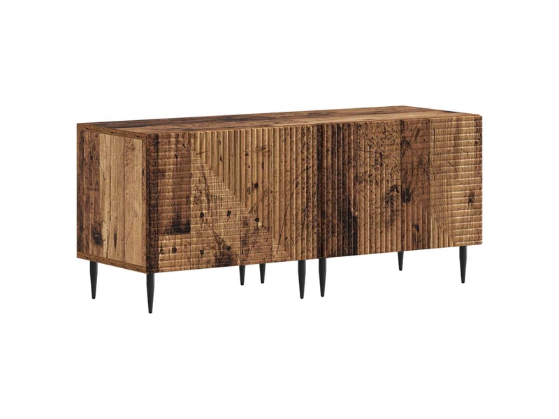  Ensemble de 3 meubles tv led bois ancien bois d'ingénierie shl88929  - Conforama D