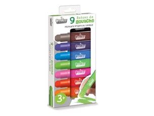 Boite de 9 crayons gras retractables