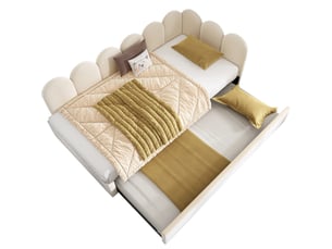 Lit banquette 90x200 cm WISHDOR   coloris beige