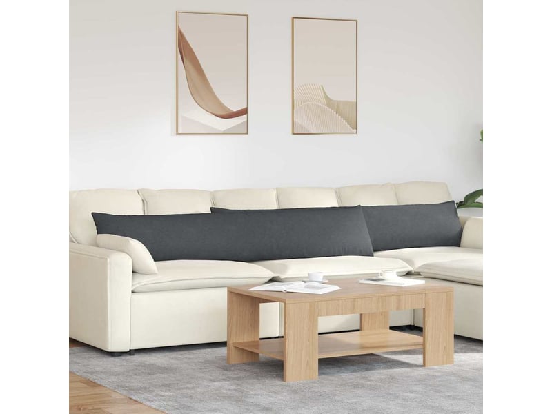  Lot de 2 coussins de canapé, coussins décoratifs gris foncé 200 x 40 cm cf59084  - Conforama B