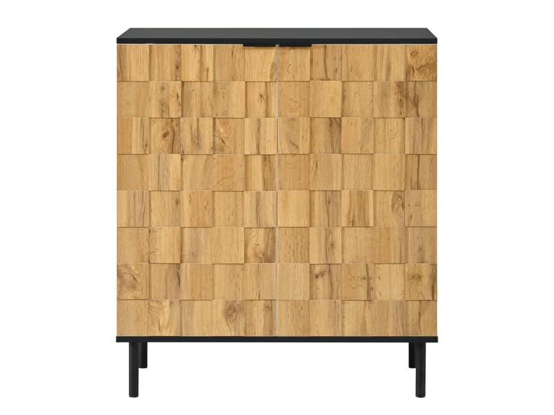  Meuble à chaussures 80x35x91,5 cm, armoire de rangement 2 portes avec revêtement imitation bois et capacité modulable  - Conforama A