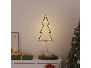 Lumières de noël silhouette d'arbre de noël 80 led blanc chaud