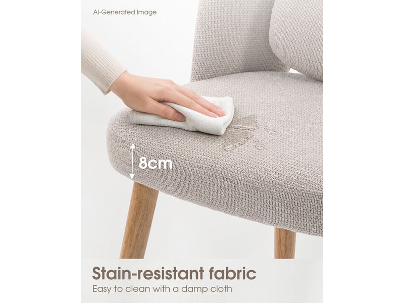  Lot de chaises 2 chaises chaise repas coussin inclus structure en bois revêtement rembourré  - Conforama E