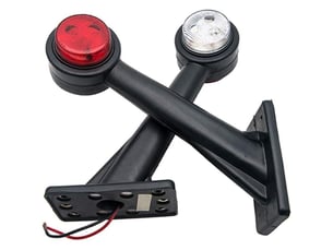 Enowelir lot de 2 feux de position latéraux 12 v led 20 cm pour remorque camion