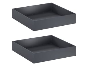 Jardinière - cache-pot de jardin 2 pcs anthracite 80 x 80 x 20 cm