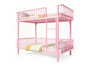 Lit superposé 90x200 cm <strong>SWEIKO</strong>  <strong></strong> coloris rose