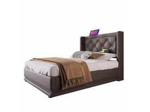 Lit coffre 90x200 cm coloris noir