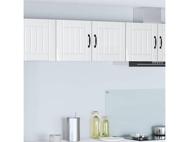  Meuble mural de cuisine, armoire de cuisine blanc brillant 80x31x40cm shl8910  - Conforama B