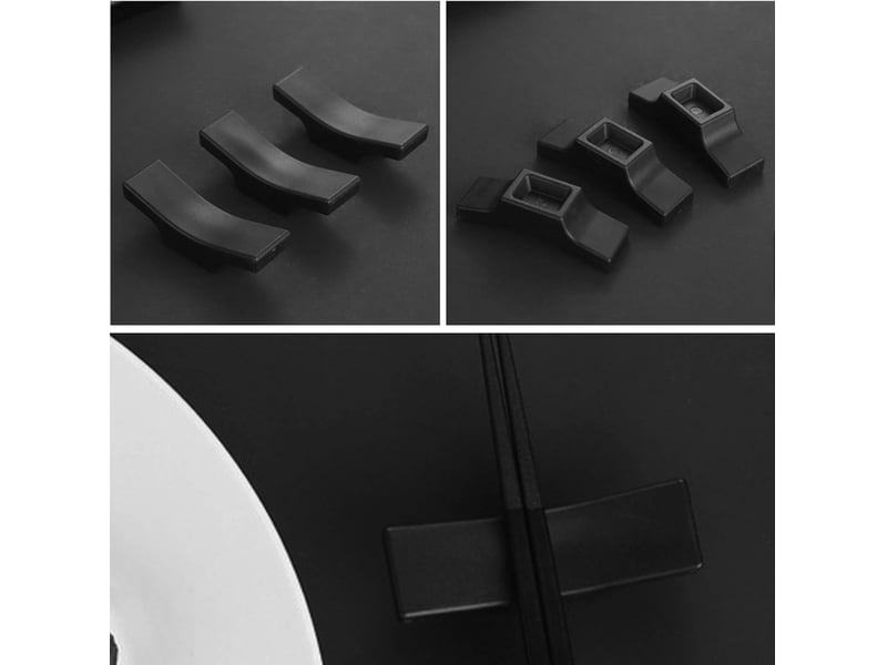  10pcs baguettes repose, porte-baguettes en alliage, porte-baguettes anti-chute, cuillère porte-fourchette, pour la décoration de table(noir)  - Conforama D