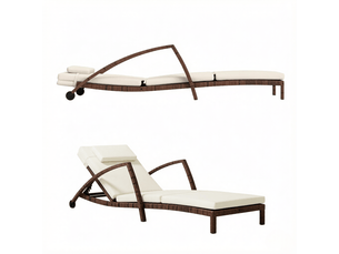 Bain de soleil transat à roues chaise lounge roues usage extérieur lit de repos moderne un seul exemplaire