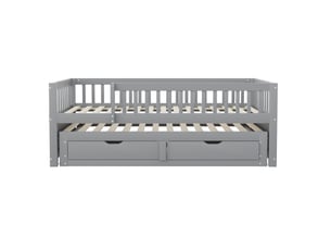 Lit gigogne 90x200 cm MAISONORA   coloris gris