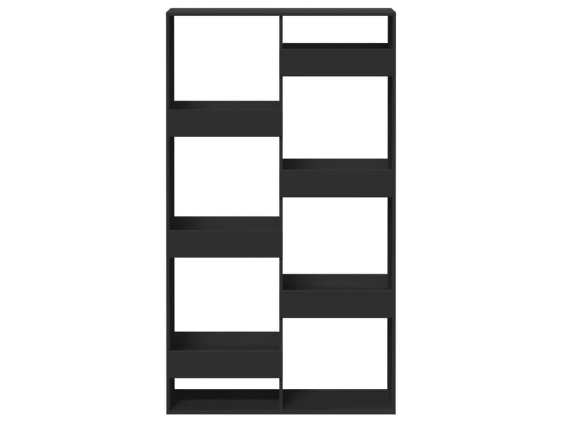  Cloison bibliothèque, meuble de rangement noir 100x33x175 cm bois ingénierie  - Conforama D