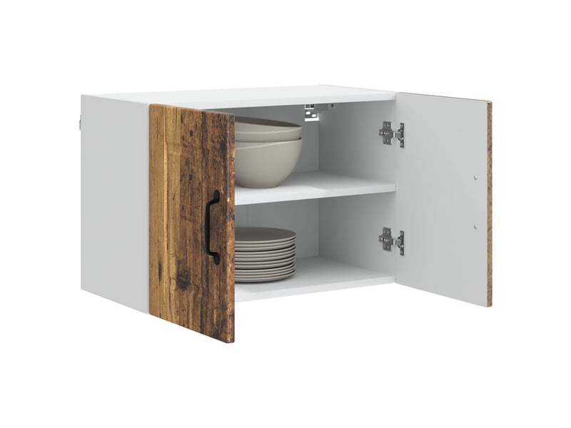 Meuble mural de cuisine | armoire de cuisine 2 pcs bois ancien bois d'ingénierie shl8954 - Conforama C