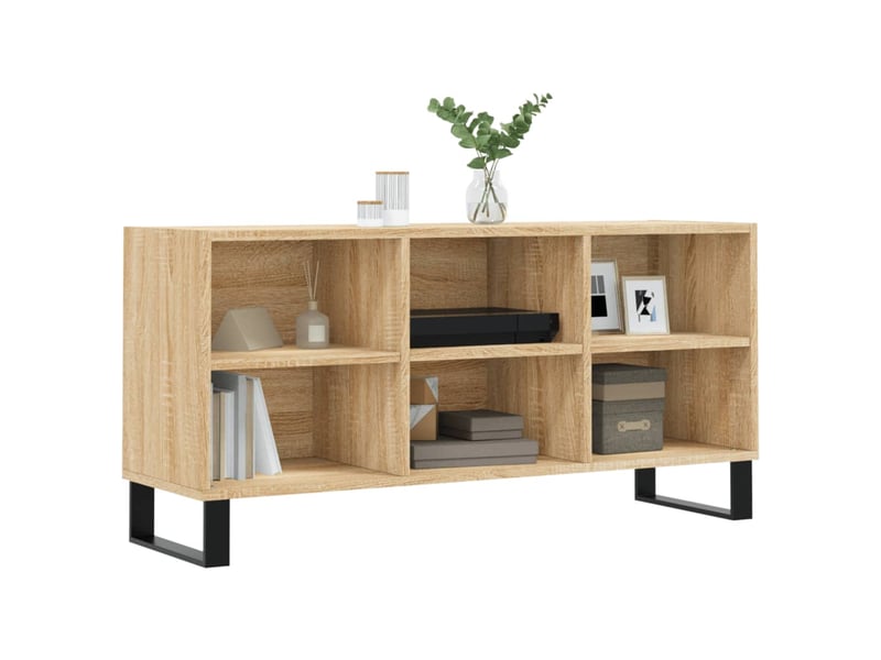  Meuble tv banc tv chêne sonoma 103,5x30x50 cm bois d'ingénierie  - Conforama C