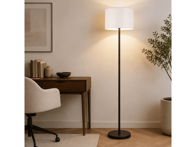  Lampadaire abat-jour carré blanc – éclairage 3 couleurs ASLED-757 - Conforama D