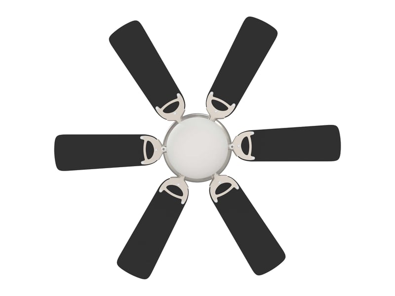  Vidaxl ventilateur de plafond avec lumière ø 82 cm noir  - Conforama E