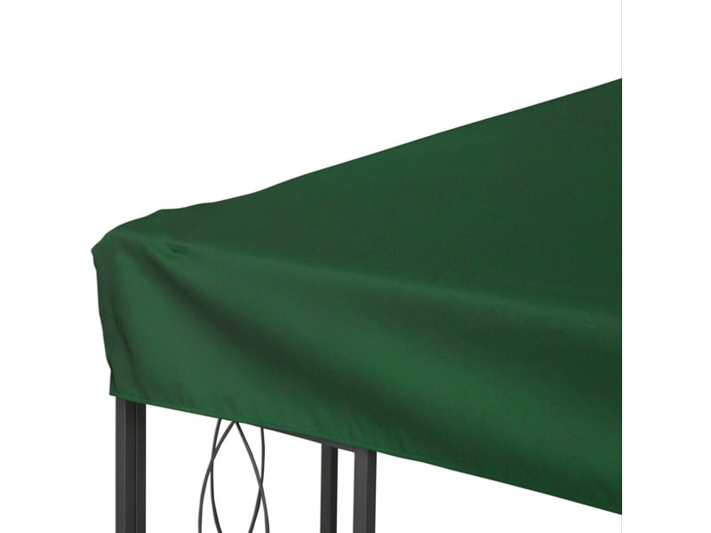 Toit de rechange 3 x 4 m en polyester pour pavillon de jardin double niveau vert chicfurn  - Conforama E