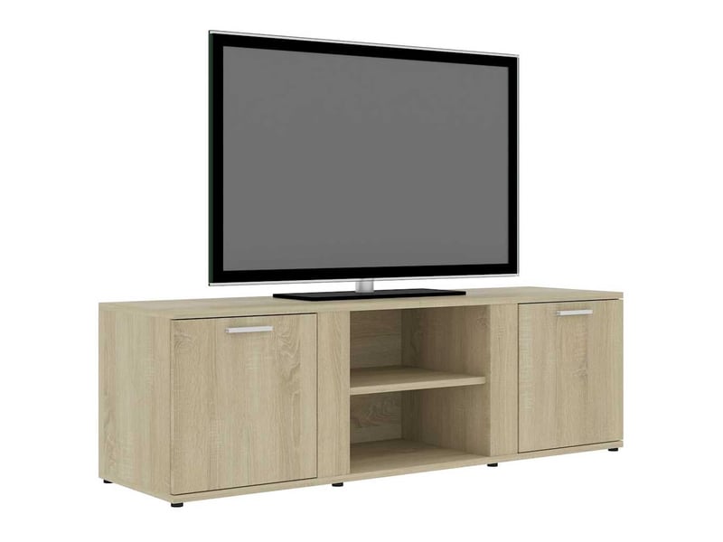  Meuble tv - banc tv - meuble de rangement chêne sonoma 120x34x37 cm bois d’ingénierie  - Conforama C