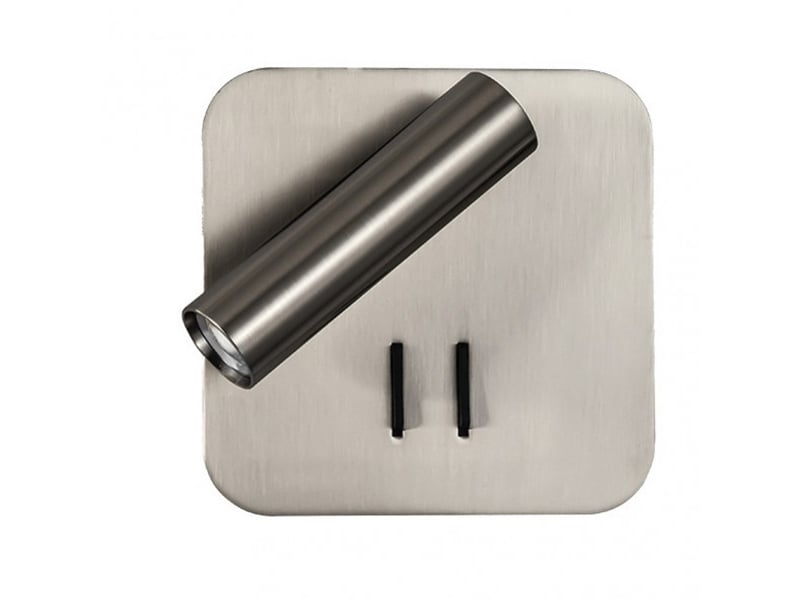  Applique murale fabrilamp manet nickel led intégrée 2 w 130 lm 4000 k 14x14x12 cm 171462C03 - Conforama A