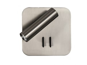 Applique murale fabrilamp manet nickel led intégrée 2 w 130 lm 4000 k 14x14x12 cm