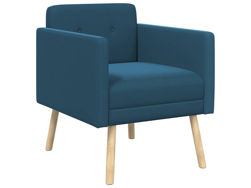  Vidaxl fauteuil d'appoint bleu velours  - Conforama A
