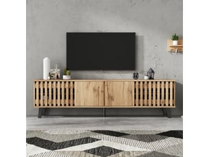 Meuble tv coloris bois clair 180 cm <strong></strong>  <strong></strong>